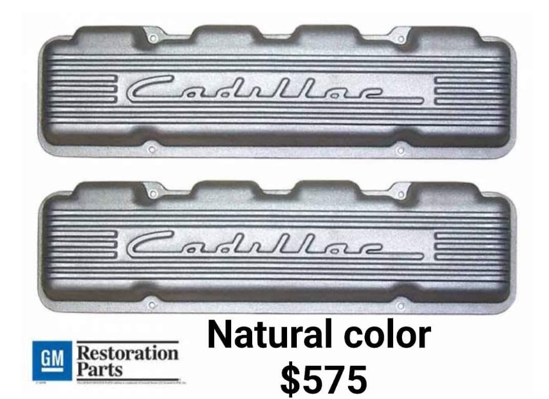 Valve covers Cadillac Script and Fins (331, 365, 390, 429)